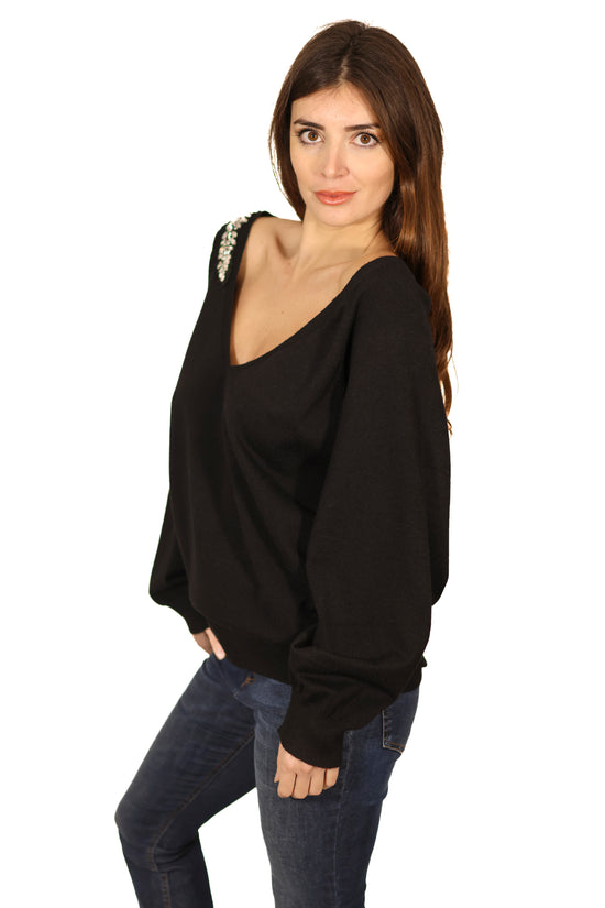 Maglia in viscosa nero