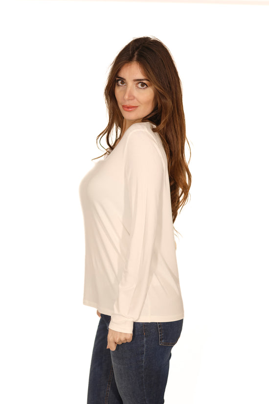 Maglia sottogiacca girocollo bianca