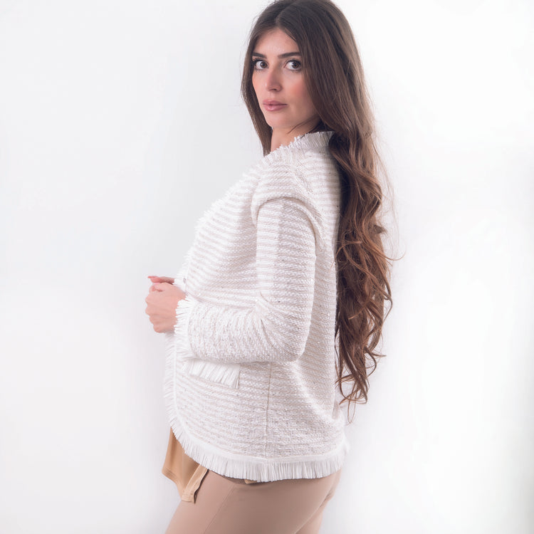 Giacca viscosa bianca