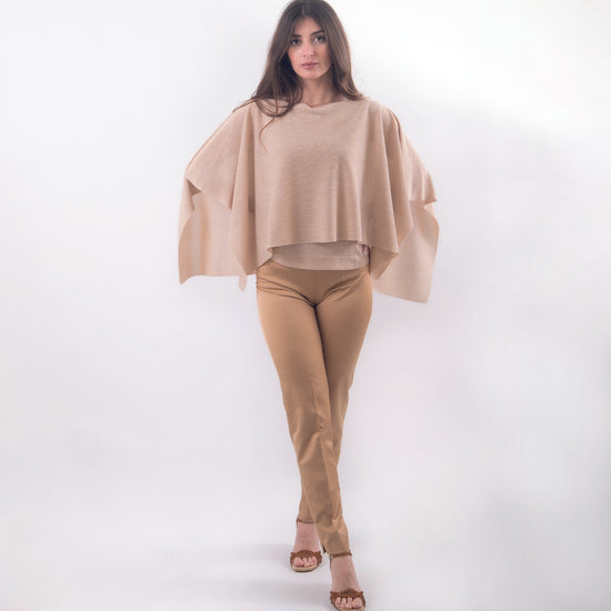 Pantalone elasticizzato oro