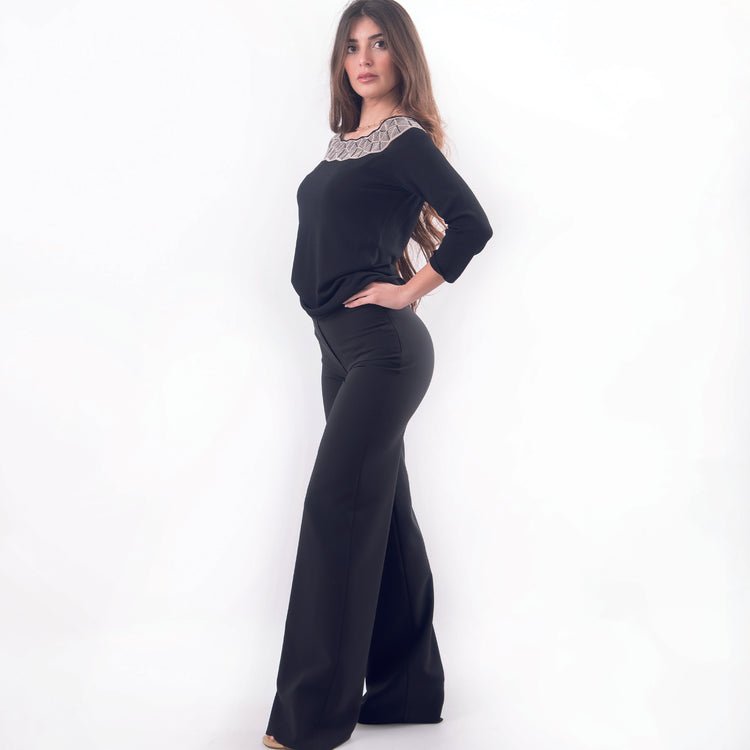 Pantalone palazzo nero