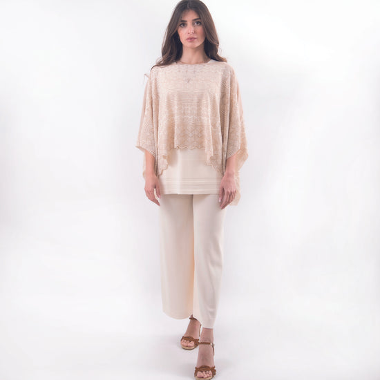 Pantalone in viscosa beige