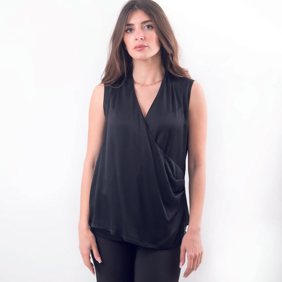 Top in viscosa nero