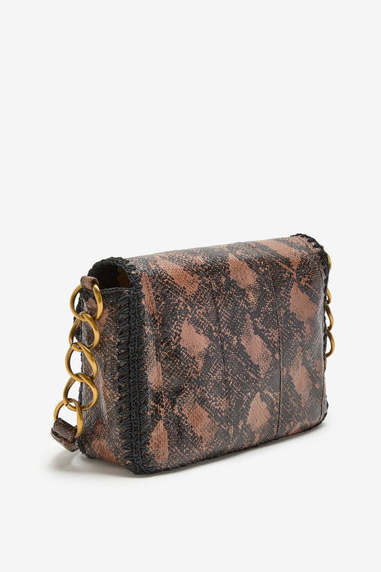 Tracollina in pelle marrone