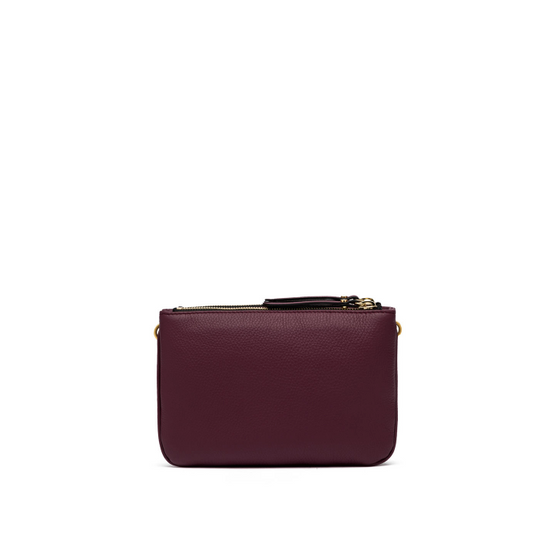 Pochette bordeaux in pelle