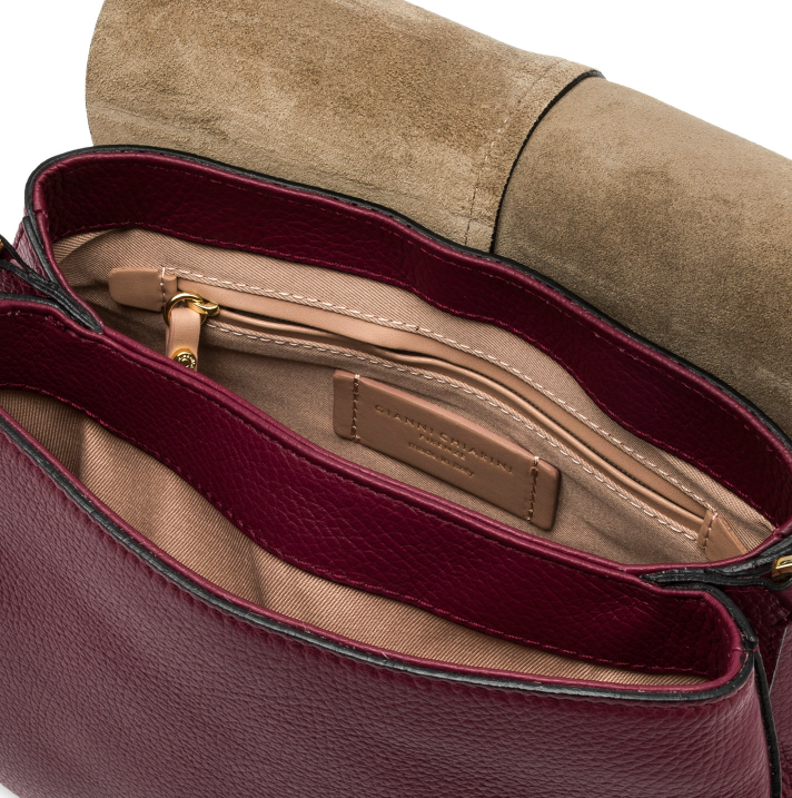 Borsetta in pelle viola