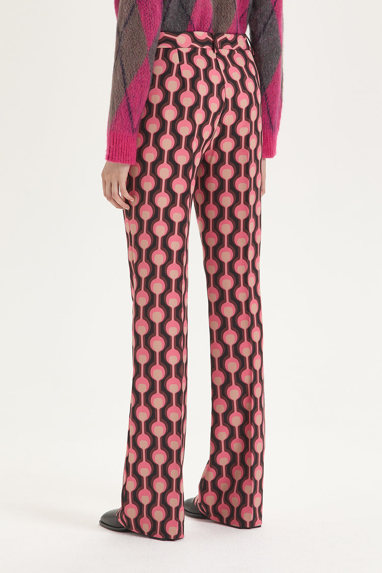 Pantalone viscosa stretch rosa