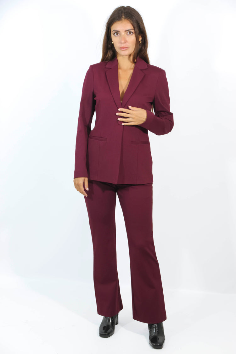 Giacca viscosa bordeaux