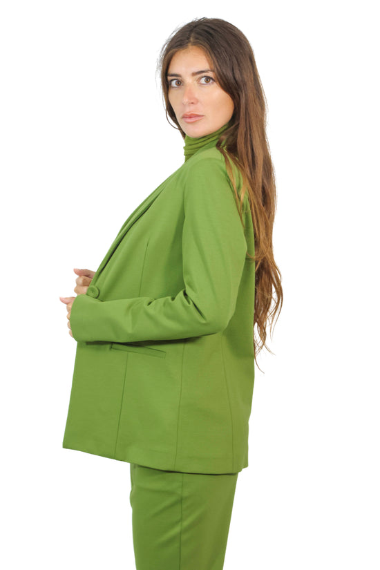 Giacca viscosa verde