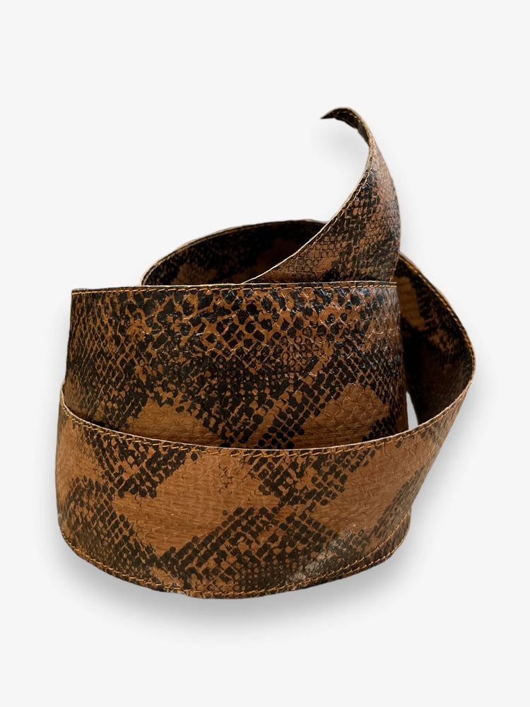 Cintura in pelle pitonata