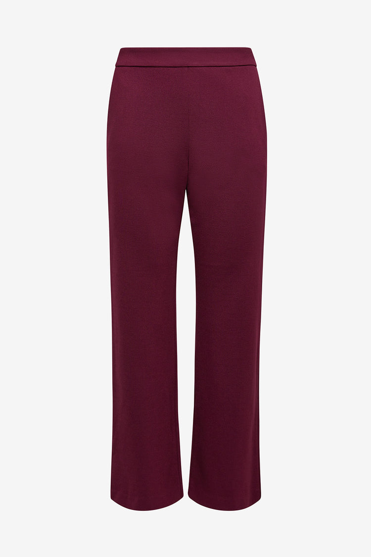 Pantalone gamba larga bordeaux