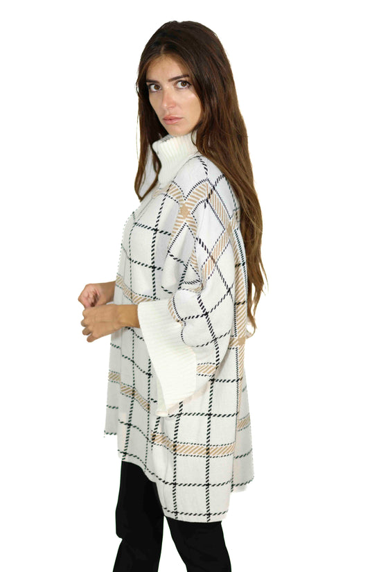 Rocco Ragni mantella in lana e viscosa con cerniera