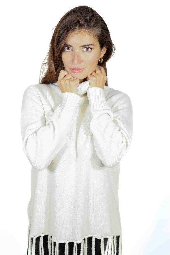 Rocco Ragni maglia a collo alto con frange