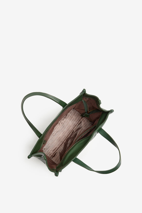 Shopper in pelle verde