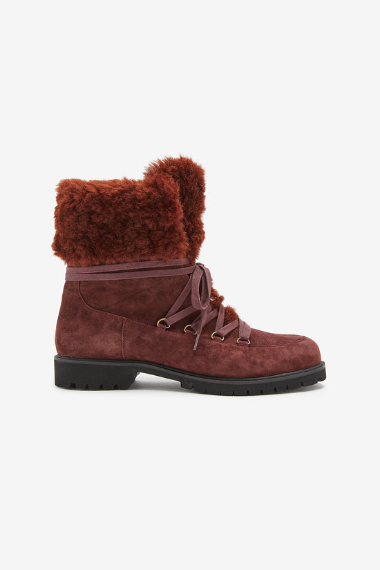 Tronchetto in pelle bordeaux