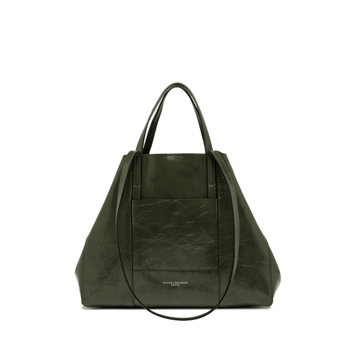 Borsa pelle verde