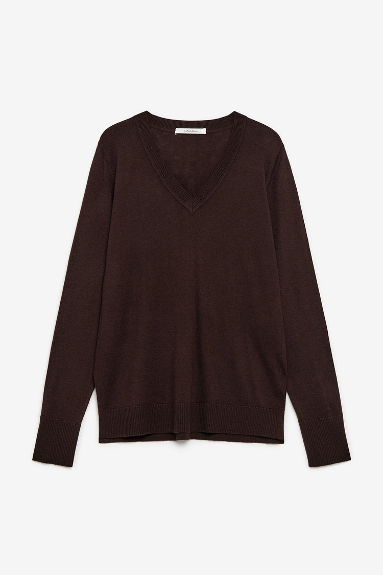 Maglia viscosa marrone