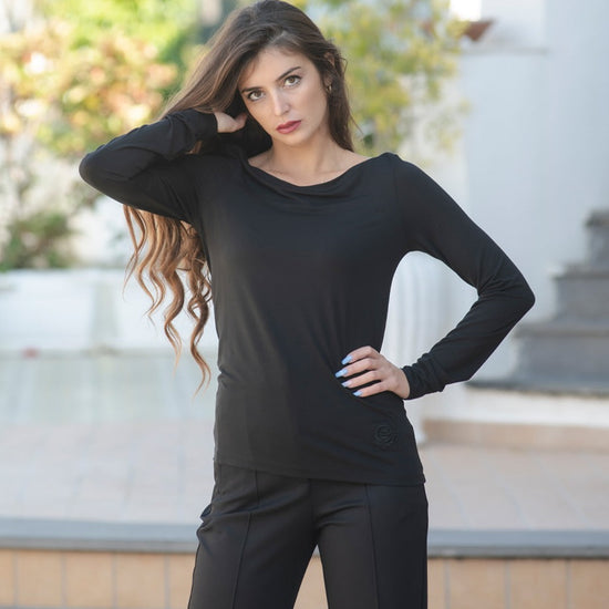 Maglia viscosa nero