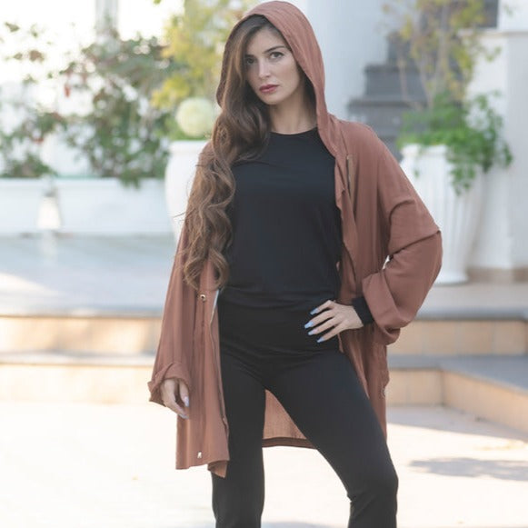 Parka viscosa bianco