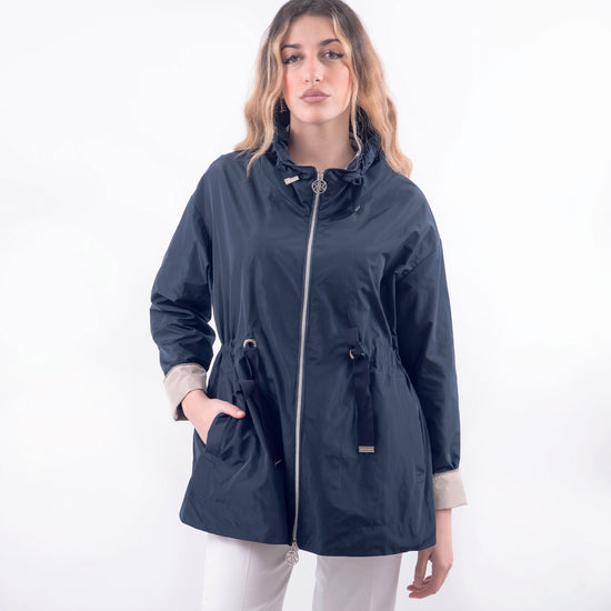 Giubbino antivento blu