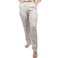 Pantalone a fiori beige.