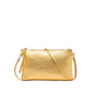 Pochette a mano con tracolla.
