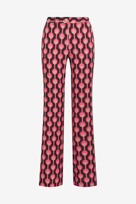 Pantalone viscosa stretch rosa