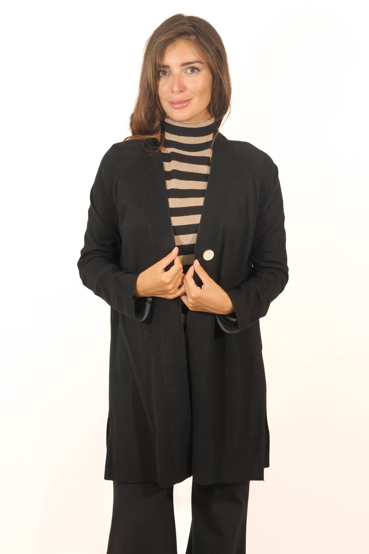 Cardigan lungo nero