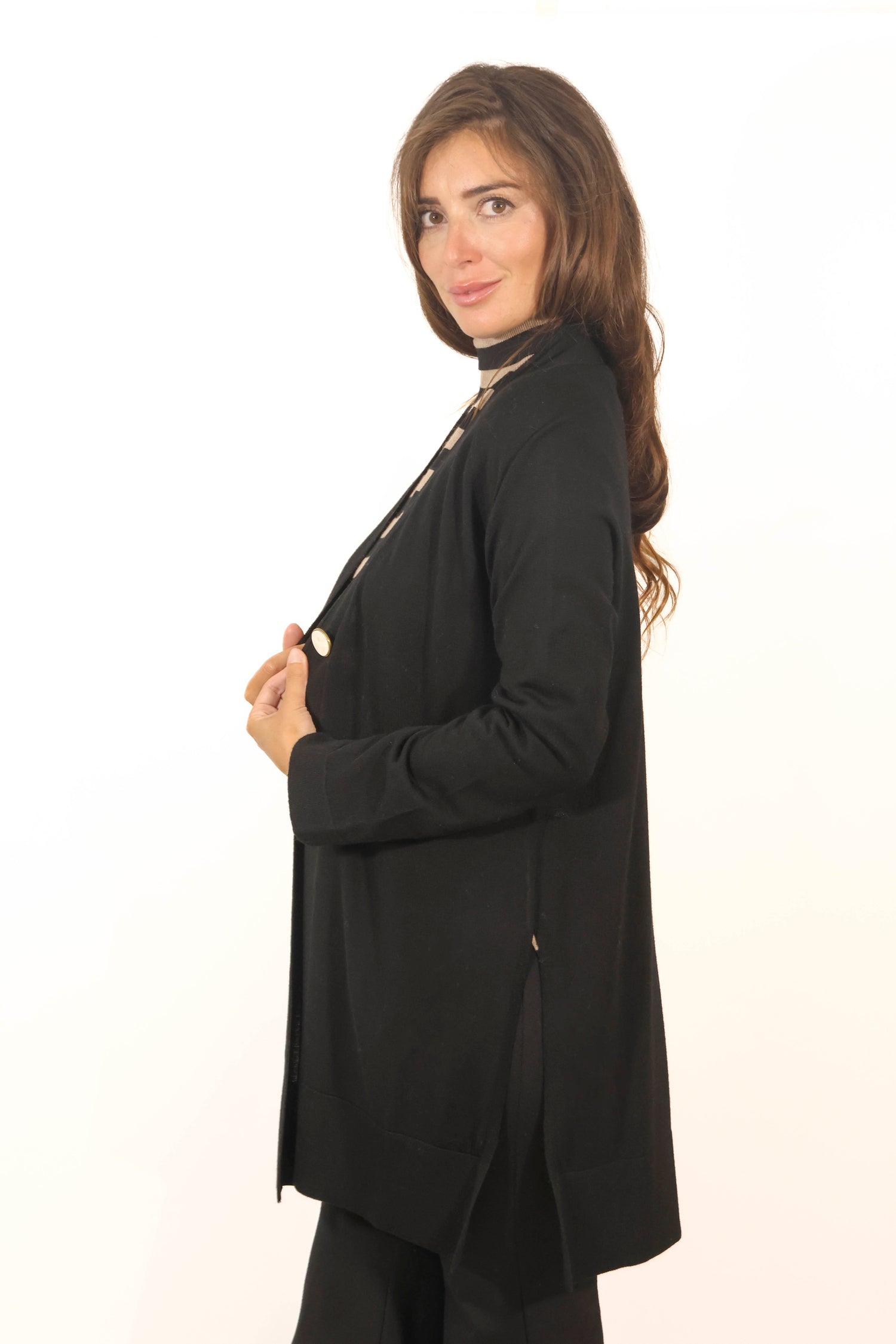 Cardigan lungo nero