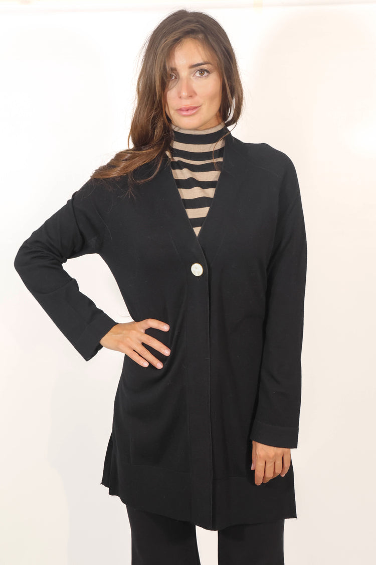 Cardigan lungo nero