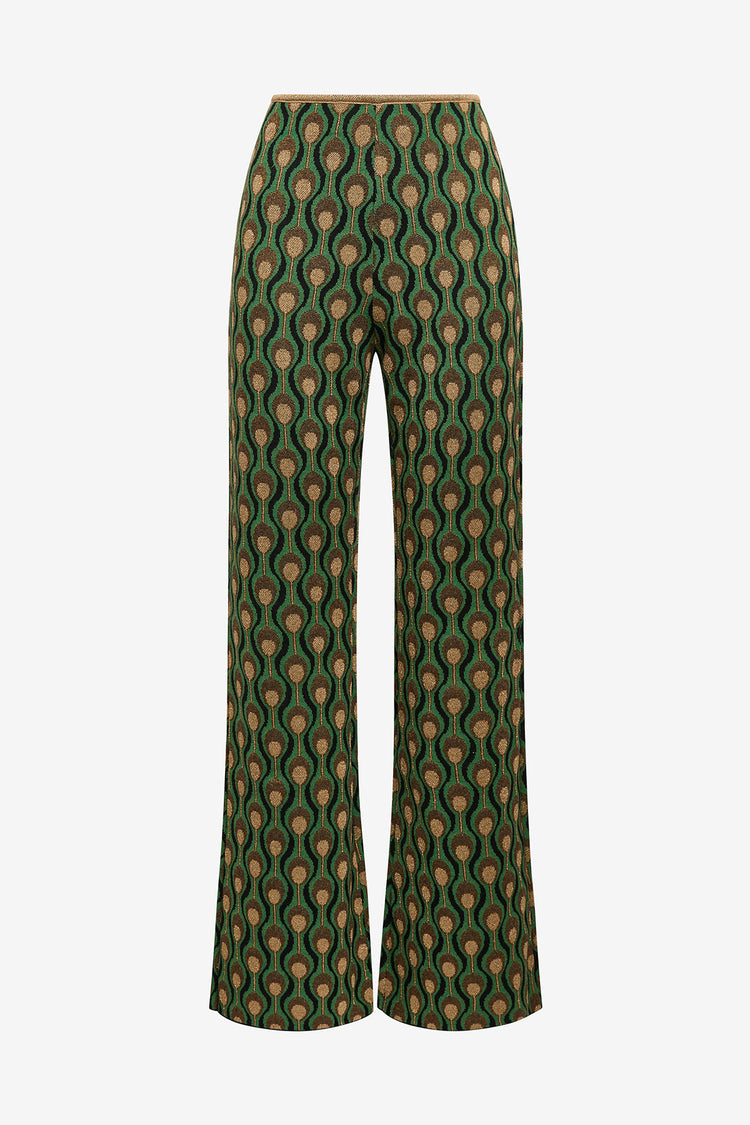 Pantalone viscosa verde