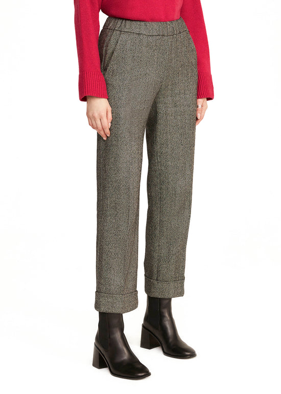 Rosso35 pantalone in misto lana stretch