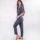 Pantalone in seta grigio