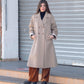 Cappotto in lana beige