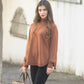 Maglia in lana collo alto marrone