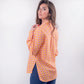 Camicia in cotone stampato arancione