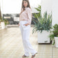 Pantalone lino bianco