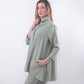 Camicia lunga lino verde