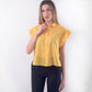 Camicia in cotone pois giallo